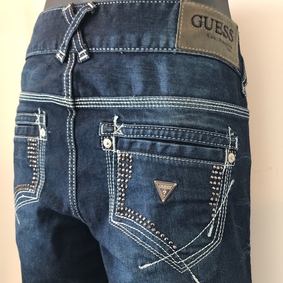 Guess jeans 1981. Daredevil boot cut denim with grommets. - Picture 1 of 10